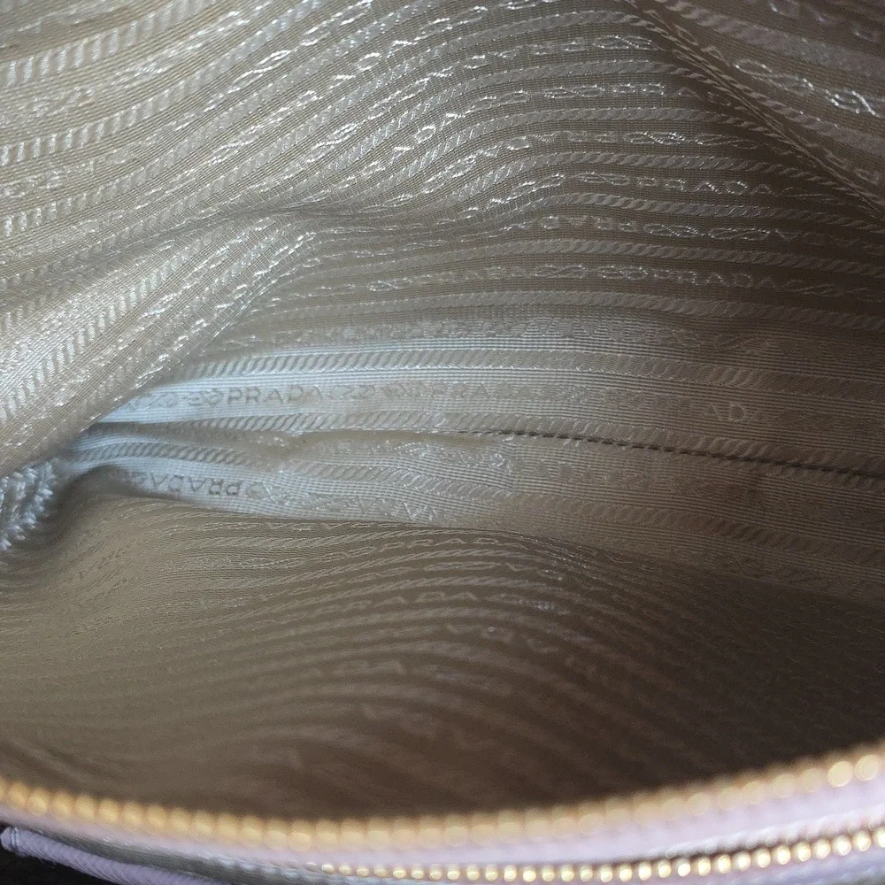 Prada Women's Tan Leather Tote Bag - Picture 12 of 16